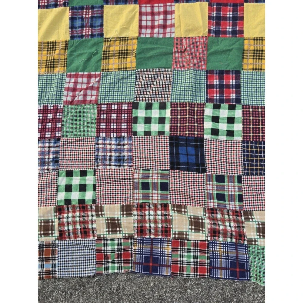 Patch HandquiltedTop 68x79 Inches With Flaws